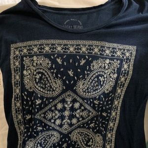 Women’s short sleeve blue Lucky Brand T-shirt